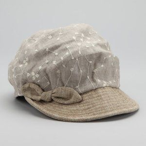 Natural Fernande Linen-Blend Cap